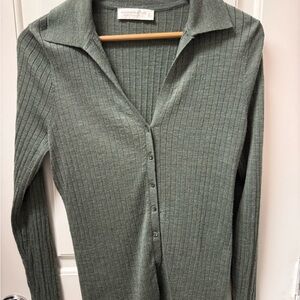 Abercrombie & Fitch Olive Button-Down Shirt